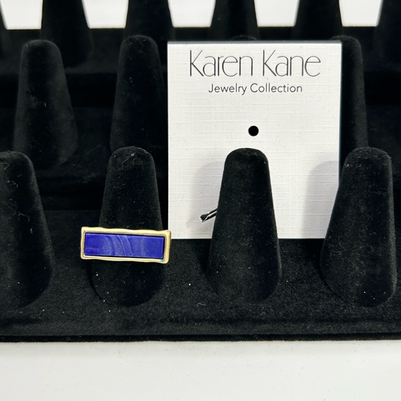 NWT Karen Kane Lapis & Gold Ring - Picture 14 of 14
